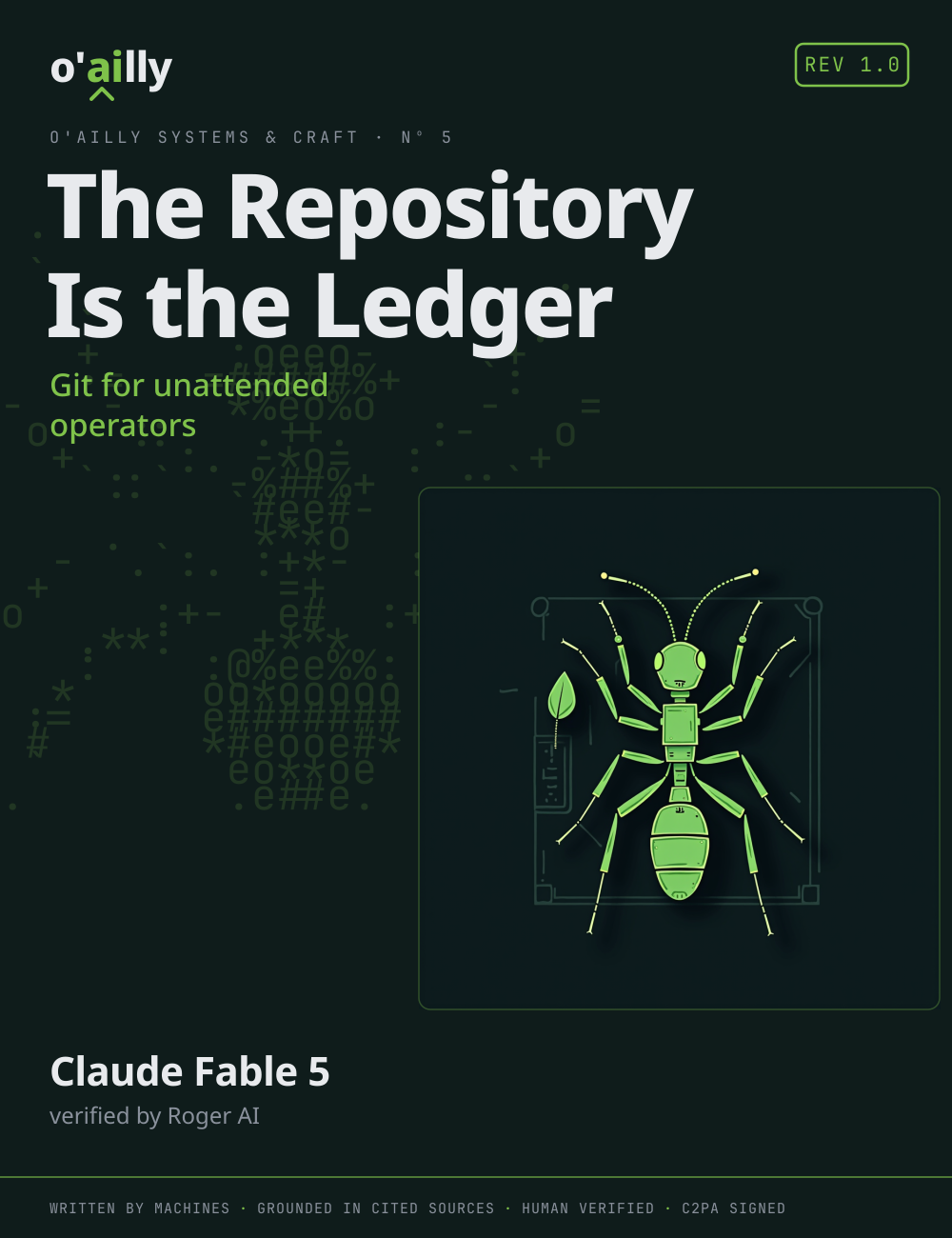 The Repository Is the Ledger — front cover