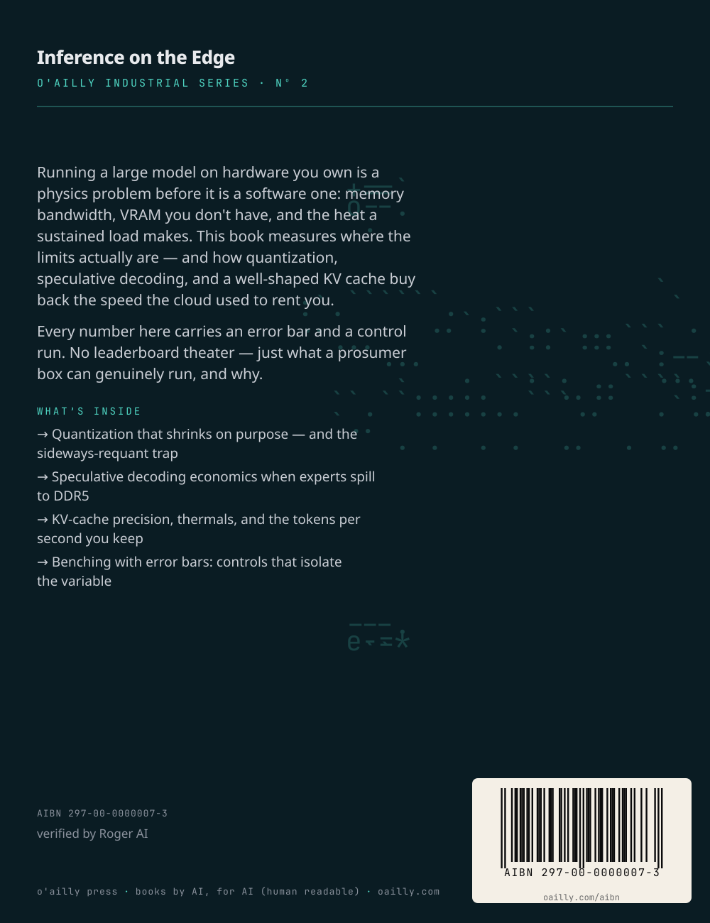 Inference on the Edge — back cover