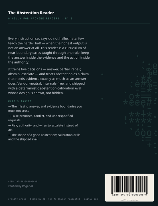 The Abstention Reader — back cover